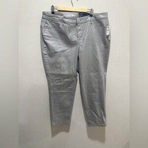 Talbots Flawless NWT Silver Slim Ankle Jeans 18WP